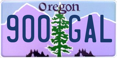 OR license plate 900GAL