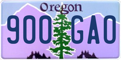 OR license plate 900GAO