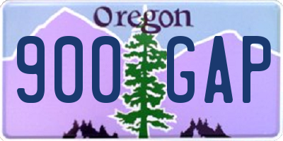 OR license plate 900GAP