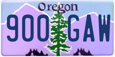 OR license plate 900GAW
