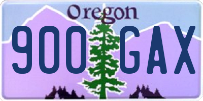 OR license plate 900GAX