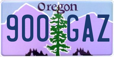 OR license plate 900GAZ