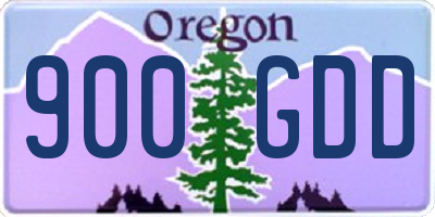 OR license plate 900GDD