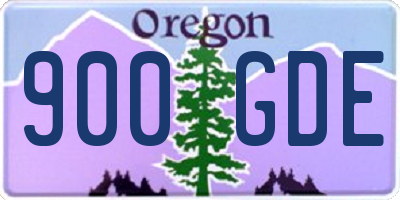 OR license plate 900GDE