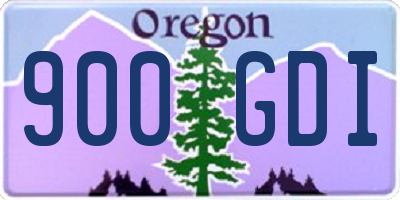 OR license plate 900GDI