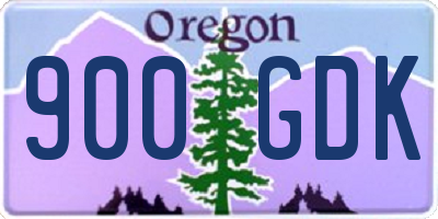 OR license plate 900GDK