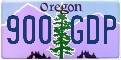 OR license plate 900GDP