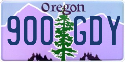 OR license plate 900GDY