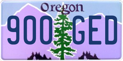 OR license plate 900GED