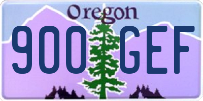 OR license plate 900GEF