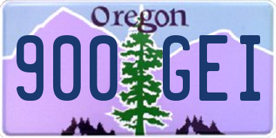 OR license plate 900GEI
