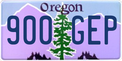 OR license plate 900GEP