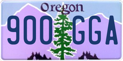 OR license plate 900GGA