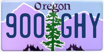 OR license plate 900GHY