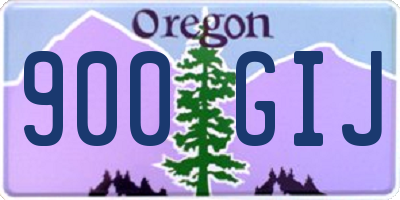 OR license plate 900GIJ