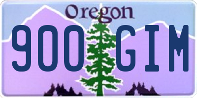 OR license plate 900GIM