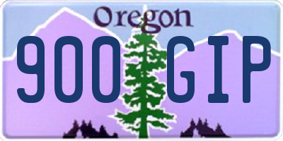 OR license plate 900GIP