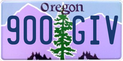 OR license plate 900GIV