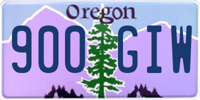 OR license plate 900GIW