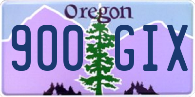 OR license plate 900GIX