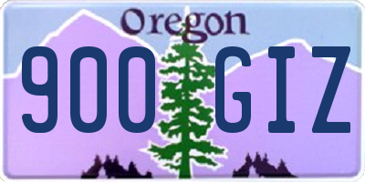 OR license plate 900GIZ