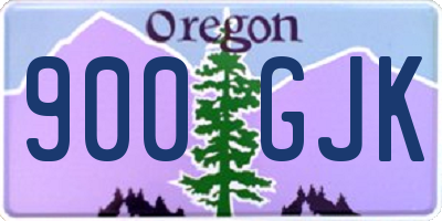 OR license plate 900GJK