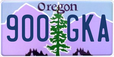 OR license plate 900GKA