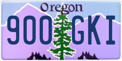 OR license plate 900GKI
