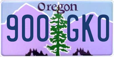 OR license plate 900GKO