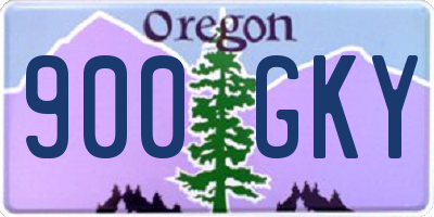 OR license plate 900GKY