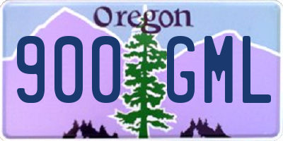 OR license plate 900GML