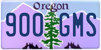OR license plate 900GMS