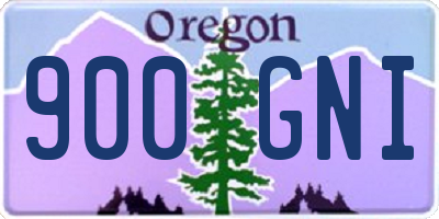 OR license plate 900GNI