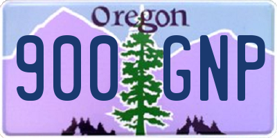 OR license plate 900GNP