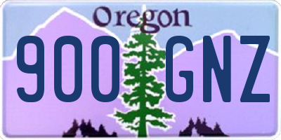 OR license plate 900GNZ