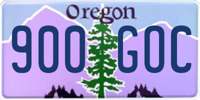 OR license plate 900GOC