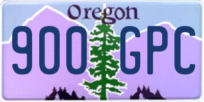 OR license plate 900GPC