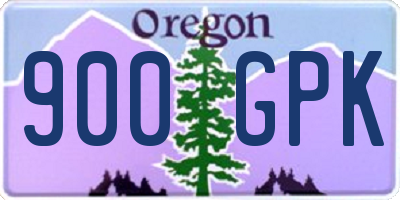 OR license plate 900GPK