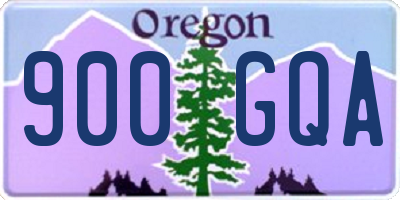 OR license plate 900GQA