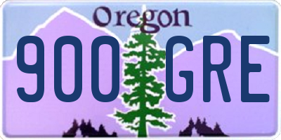 OR license plate 900GRE