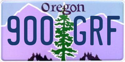 OR license plate 900GRF
