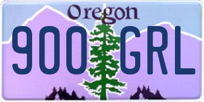 OR license plate 900GRL