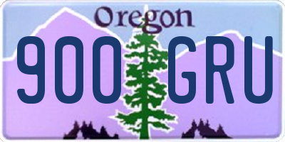 OR license plate 900GRU