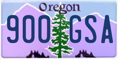 OR license plate 900GSA