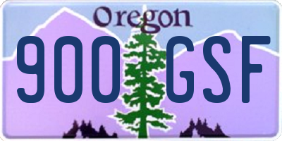 OR license plate 900GSF