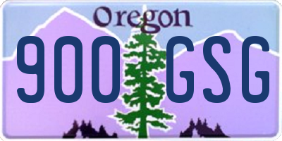 OR license plate 900GSG