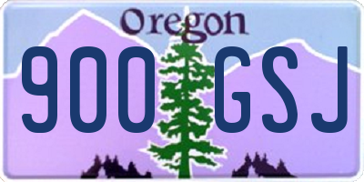 OR license plate 900GSJ