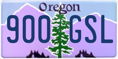 OR license plate 900GSL