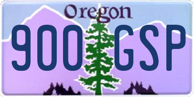 OR license plate 900GSP