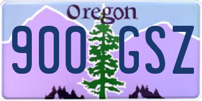 OR license plate 900GSZ
